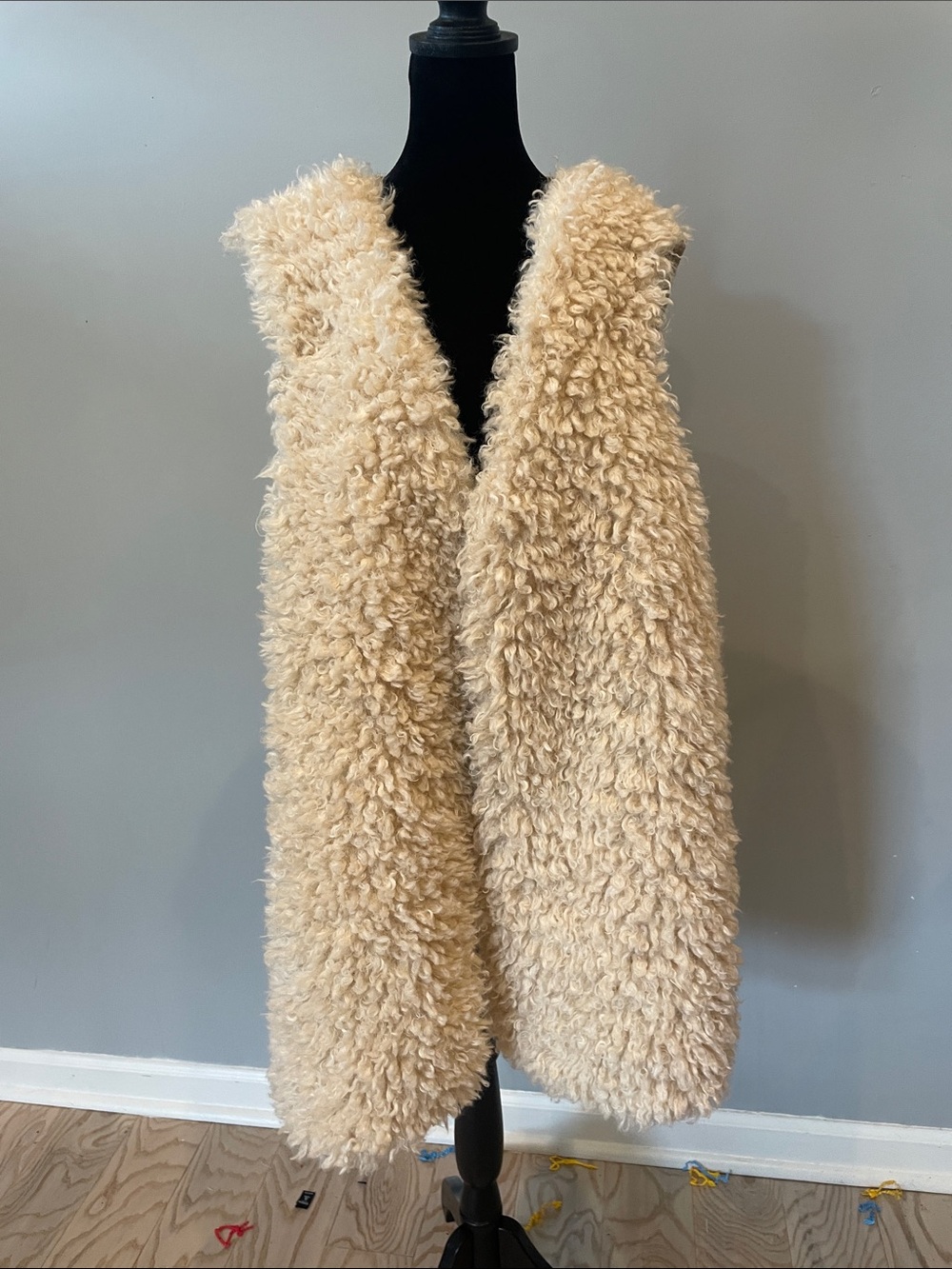 Cream Faux Shearling Vest by terra&sky Women’s Cozy Outerwear size XL